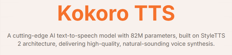 Kokoro TTS - AI Tool in Text-To-Speech category